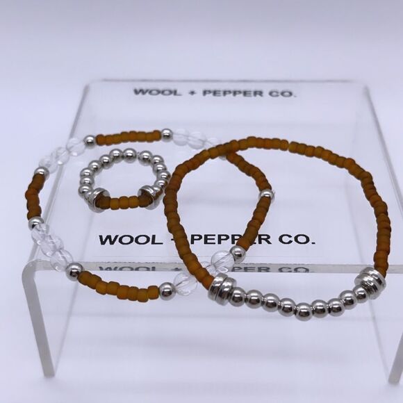 NWT Wool + Pepper Co. Brown & Silver Matching Set - Picture 6 of 6